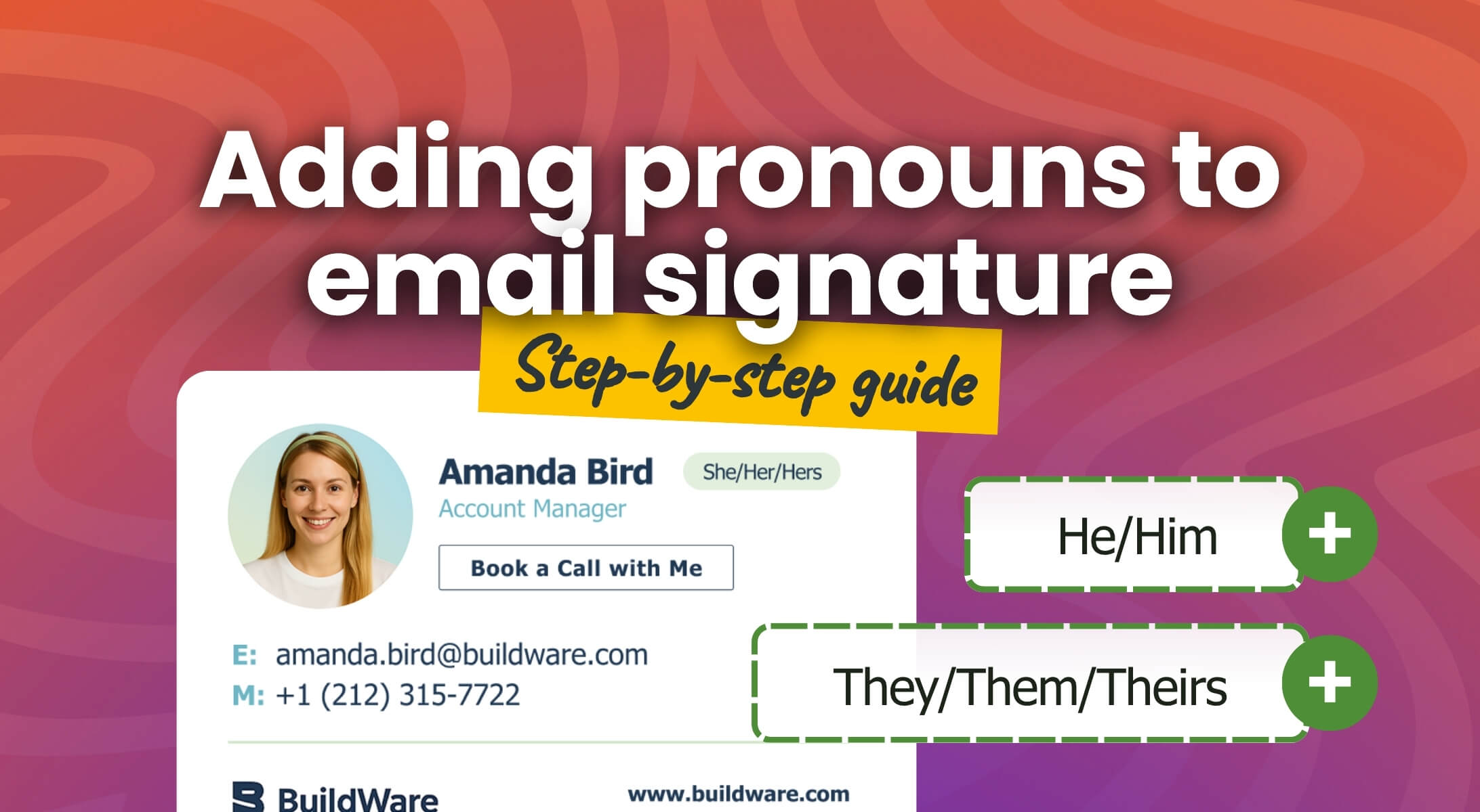 Step-by-step guide to adding gender pronouns to email signatures