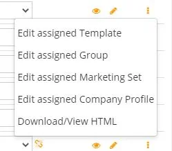 Signature HTML download settings