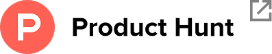 Product Hunt logo with open in new window icon