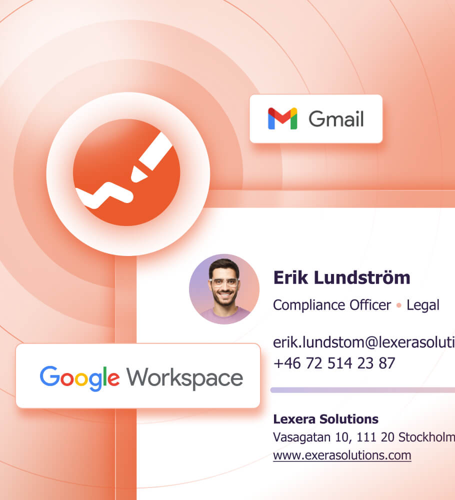 Example of an email signature created in SignatureSatori, an email signature generator compatible with Gmail and Google Workspace.