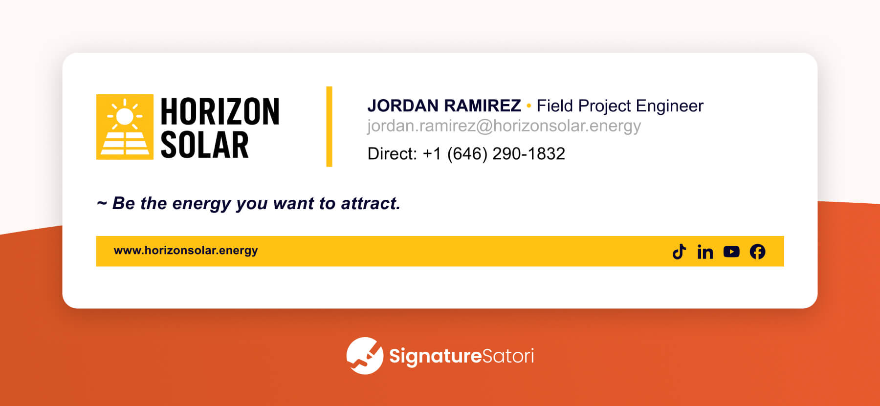 creative-email-signature-with-cool-quote Example of a creative email signature with cool quote and clean company branding