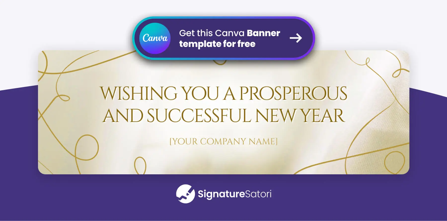 free-happy-new-year-email-signature-banner-formal Formal Happy New Year email banner template in gold and white design