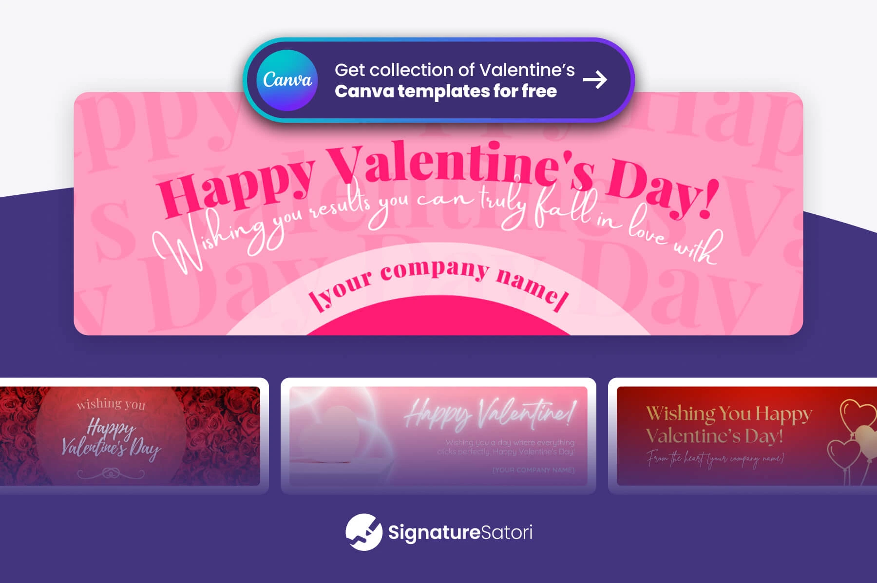 Download happy valentines day images as free Canva templates for your corporate holiday communication