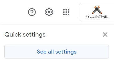 Settings button gmail