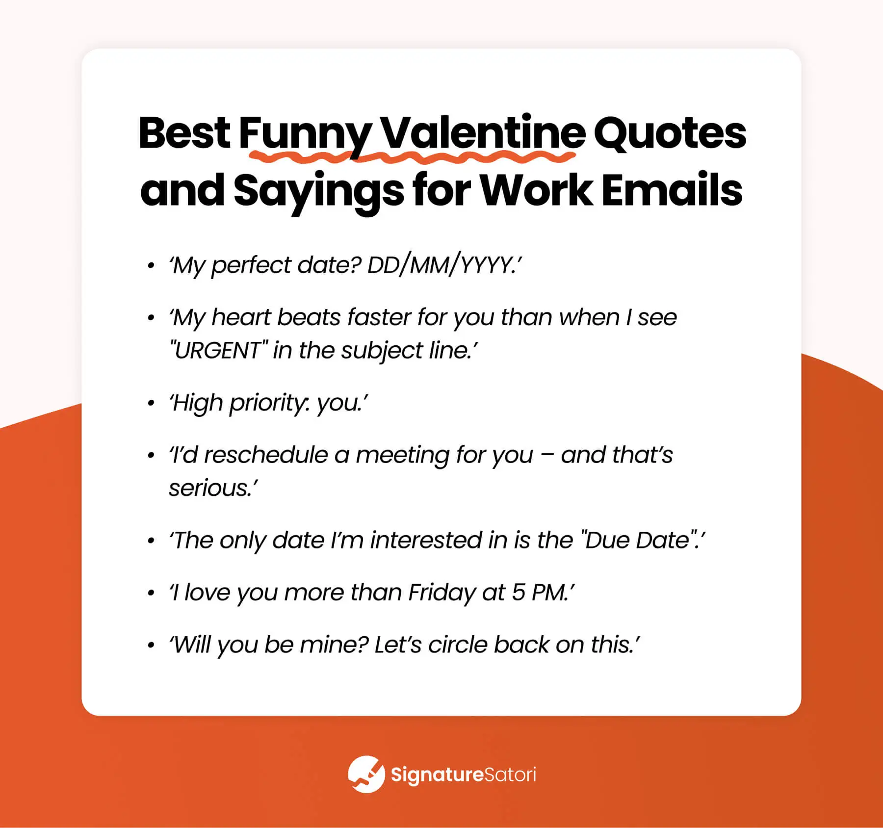 A list of the best funny valentines quotes and sayings for work emails