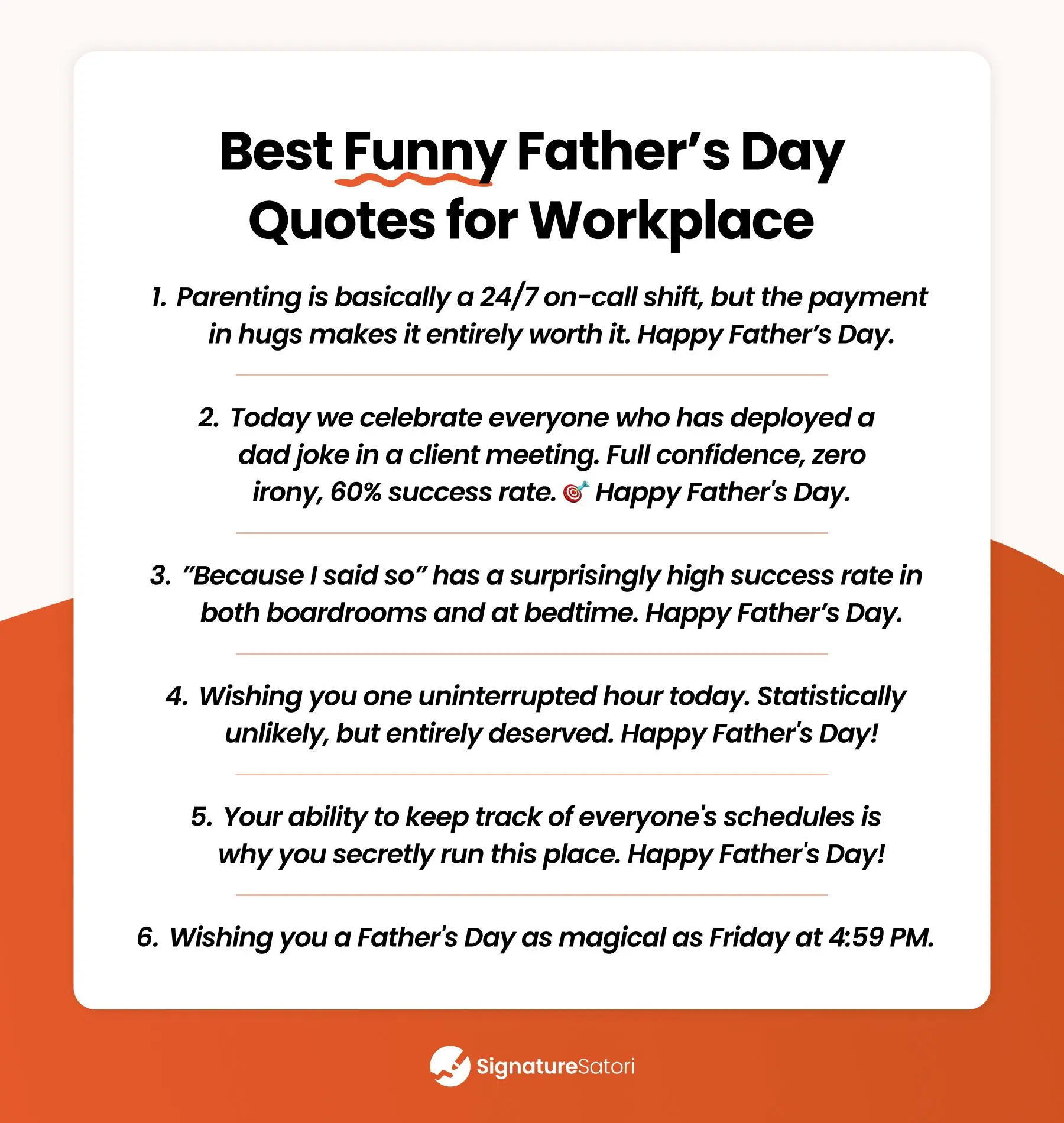 List of the best Funny Father's Day quotes and messages