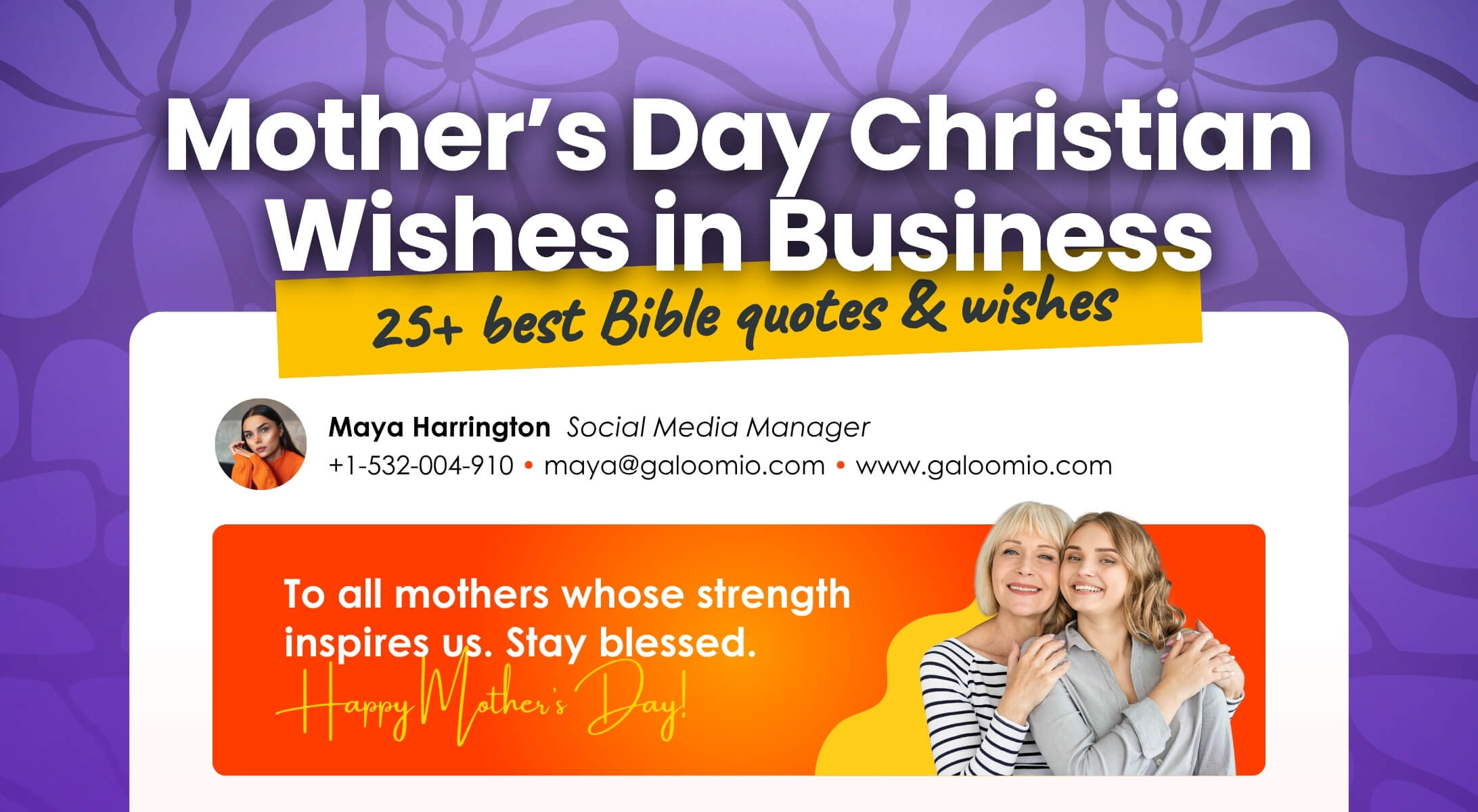 Mother's Day Bible Verses for Professional Emails